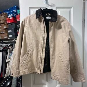 H&M Beige Barn Jacket with Dark Collar